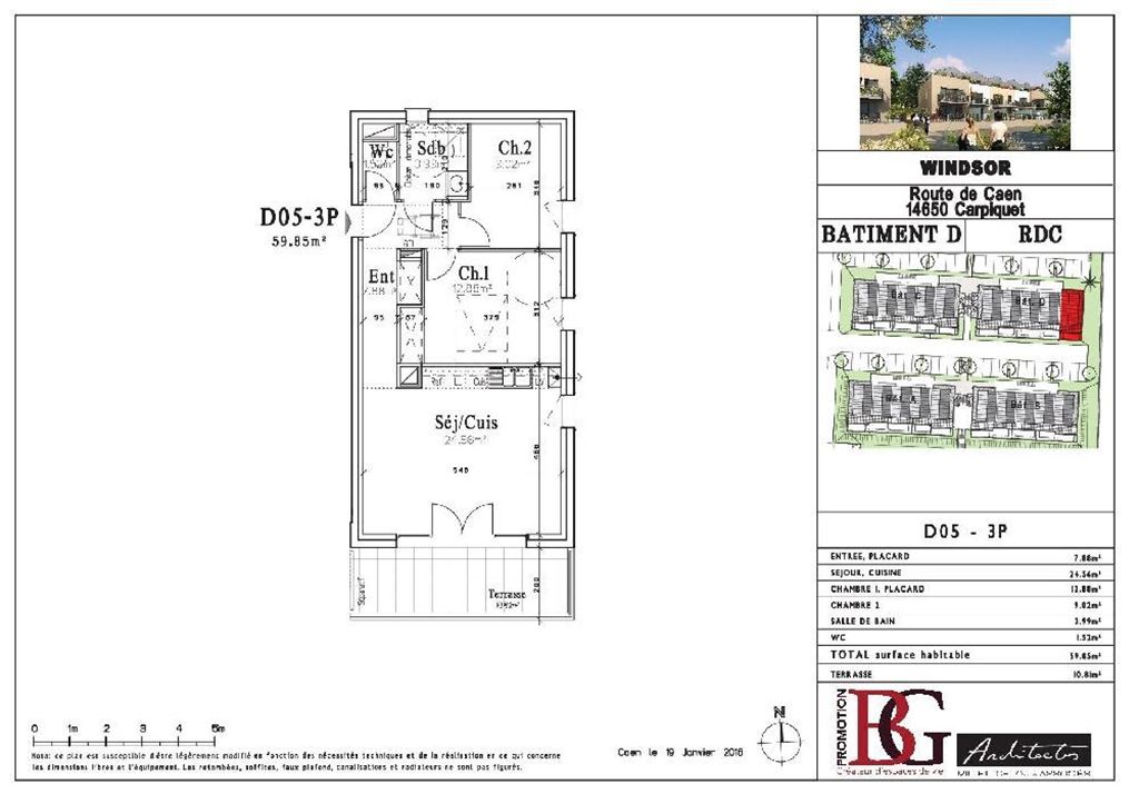 Appartement F3 CARPIQUET (14650) 3A Immobilier