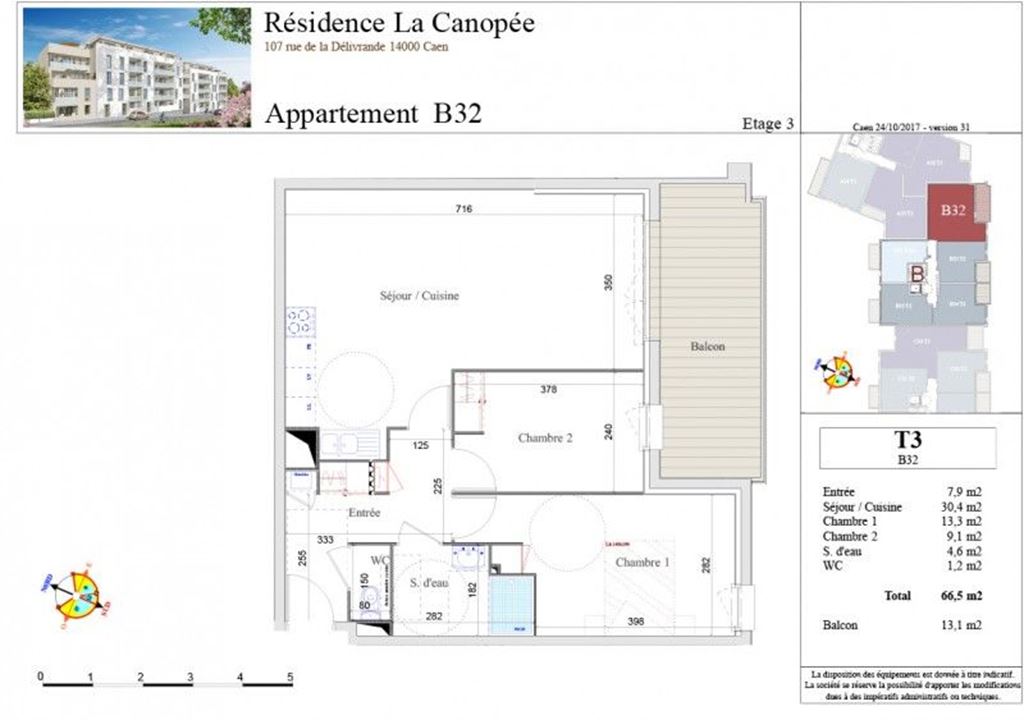 Appartement T3 CAEN (14000) 3A Immobilier