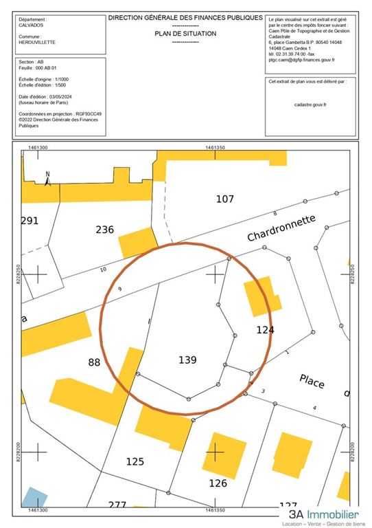 Terrain HEROUVILLETTE (14850) 3A Immobilier